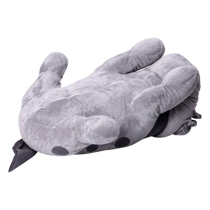 М'яка іграшка-подушка з пледом всередині Собака обіймашка 65 (см) Сірий Colorful Home 9527-40G