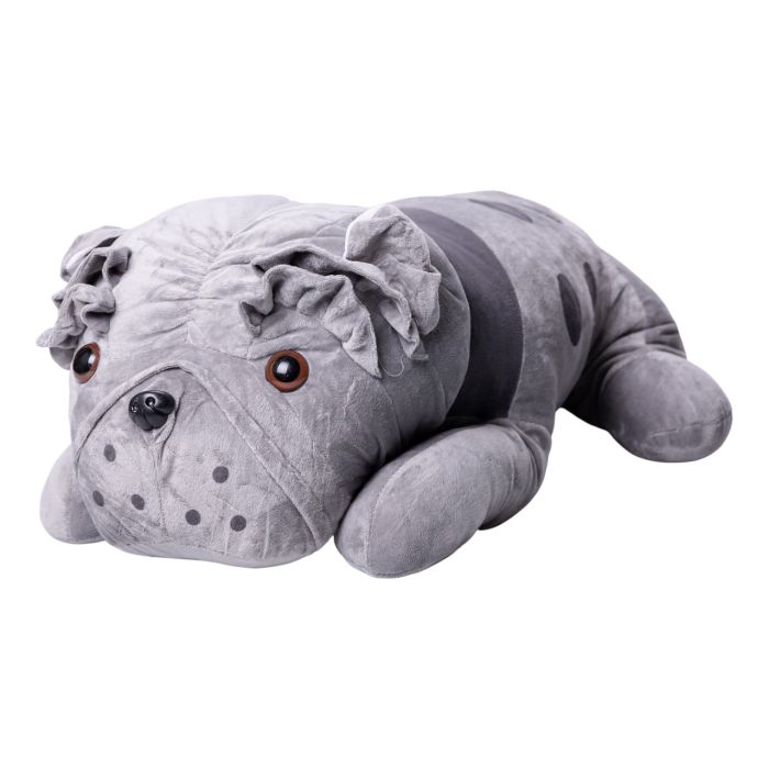 М'яка іграшка-подушка з пледом всередині Собака обіймашка 65 (см) Сірий Colorful Home 9527-40G