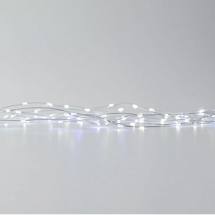 Новорічна гірлянда кімнатна нитка 22 м 220 LED кімнатна гірлянда білий провід Біле світло W220LED22MWW