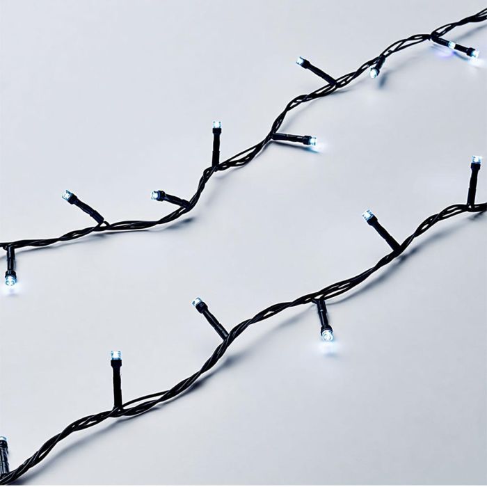 Новорічна гірлянда кімнатна нитка 22 м 220 LED чорний провід Білий W220LED22MBW